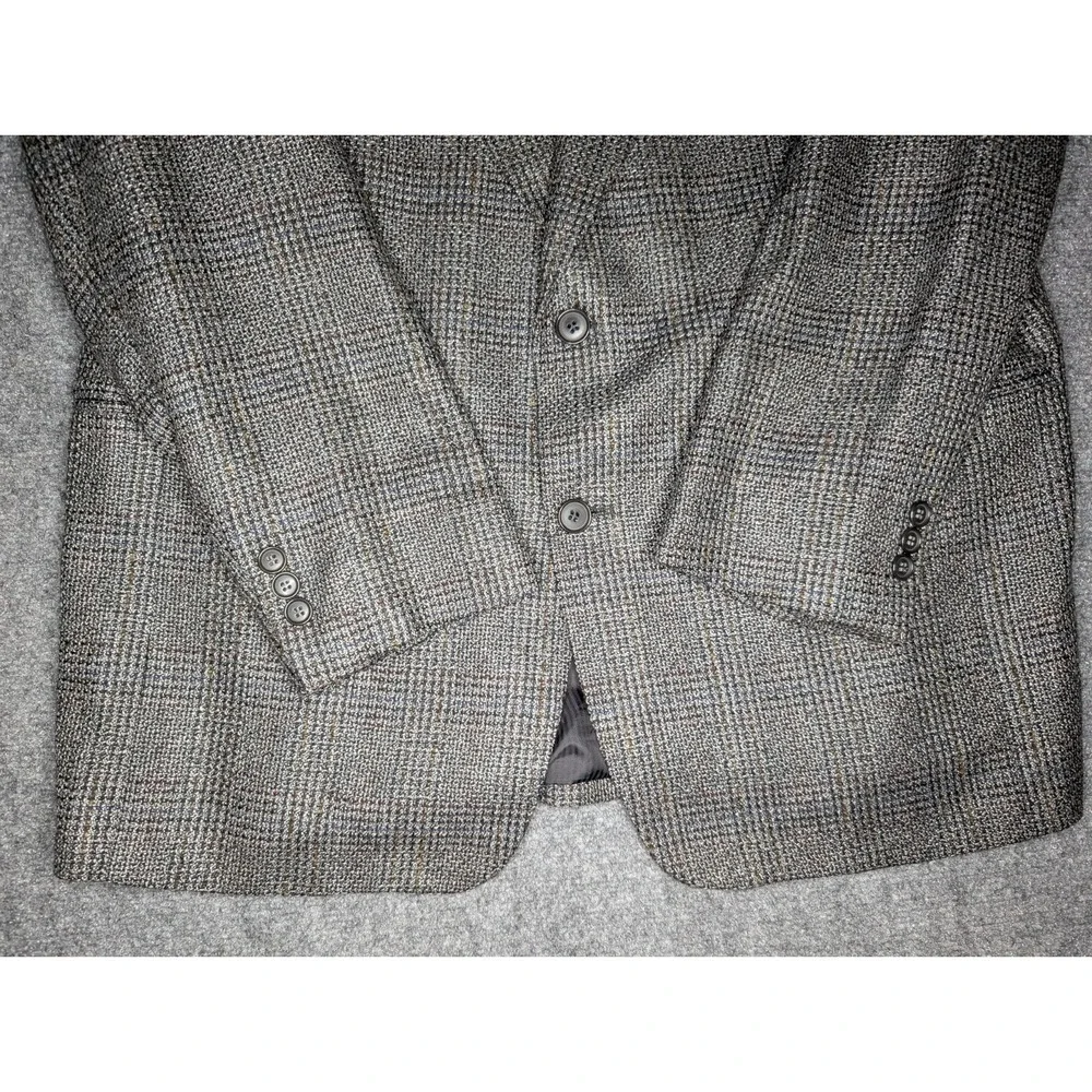 Vito Rufolo Wool Silk Mens Blazer Suit Jacket Size 44‎ LN Sport Coat Gray Tweed
